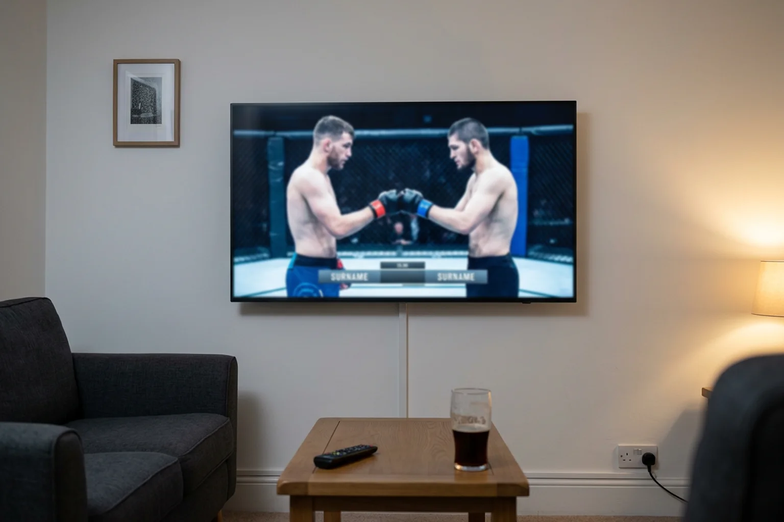 UFC broadcast on a UK television: TNT Sports holds UK rights while Paramount handles the US deal